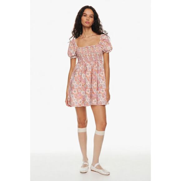 Sunday Best Dresses & Skirts - Aritzia Sunday Best Retro Floral Babydoll Dress Linen Organic Cotton S Picnic